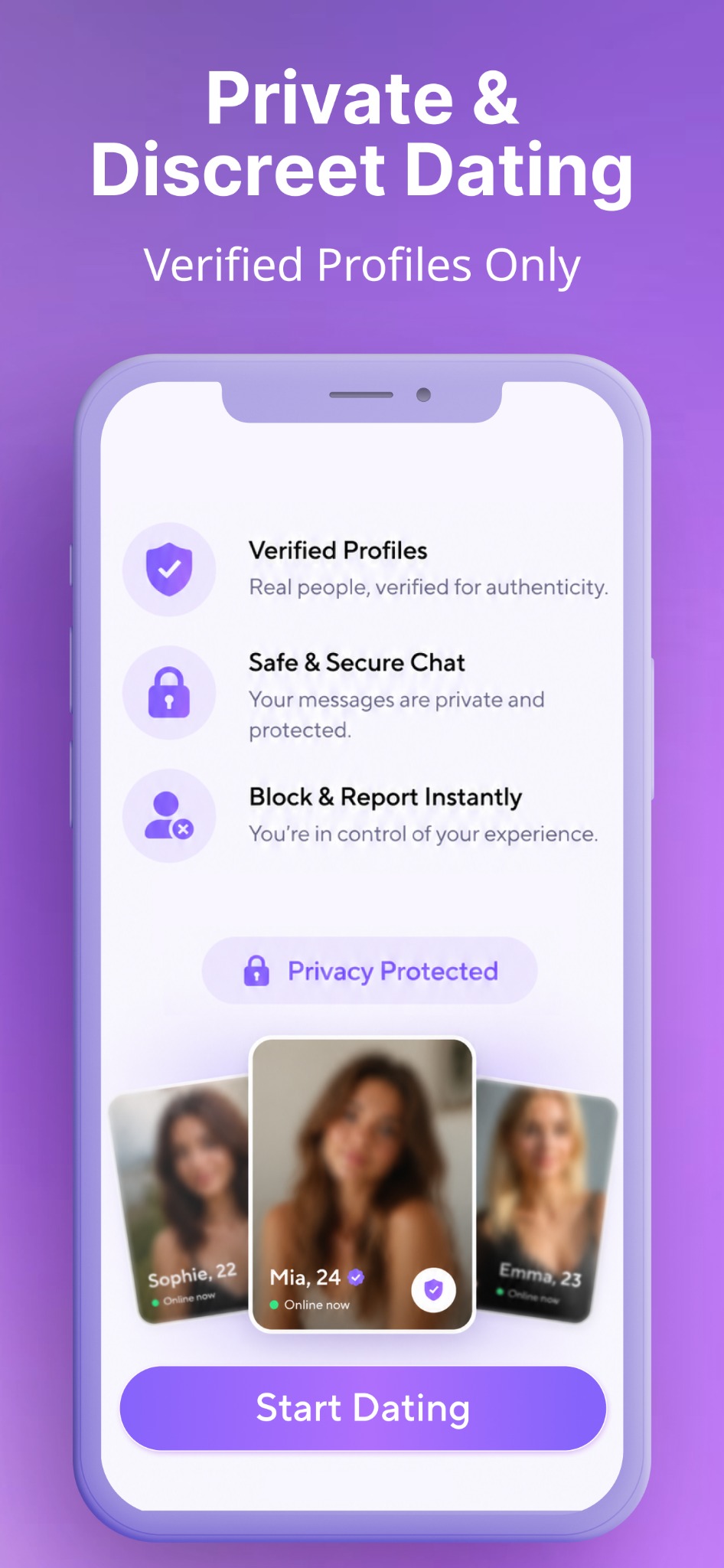 Private and discreet dating screenshot